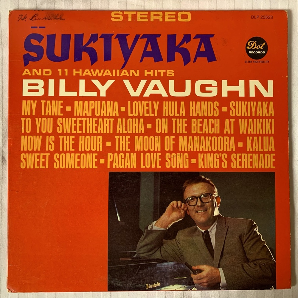 BILLY VAUGHN Sukiyaka and 11 Hawaiian Hits 1961 DOT Records DLP 25523 Stereo LP
